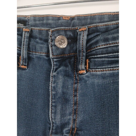True Religion Fey High Rise Flare Jeans Women’s 27x44 Blue Dark Wash Retro - Picture 3 of 11